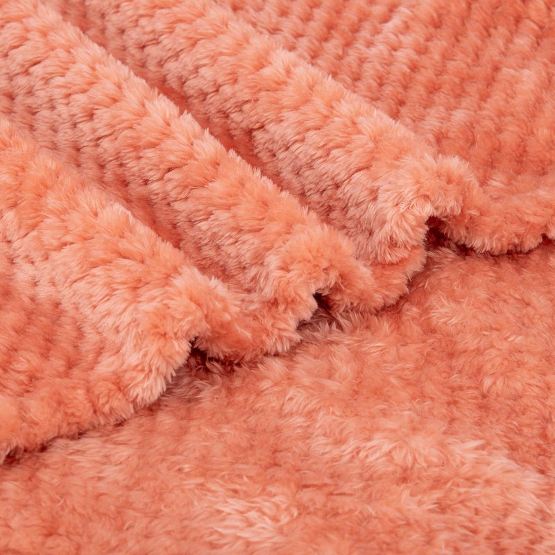 WONDER MIRACLE Fuzzy Blanket or Fluffy Blanket for Baby, Soft Warm Cozy Coral Fleece Toddler, Infant or Newborn Receiving Blanket for Crib, Stroller, Travel, Decorative (28Wx40L, XS-Grapefruit) - Image 3